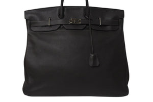 HERMES エルメス ハンドバッグ オータクロア50 ブラウン系 トリヨンクレマンス シルバー金具 □H刻印 美品 中古 4b000060