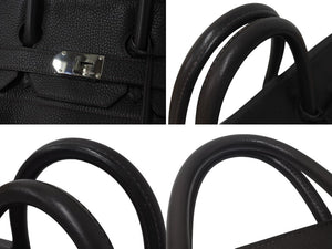 HERMES エルメス ハンドバッグ オータクロア50 ブラウン系 トリヨンクレマンス シルバー金具 □H刻印 美品 中古 4b000060