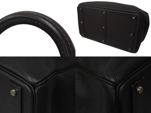 HERMES エルメス ハンドバッグ オータクロア50 ブラウン系 トリヨンクレマンス シルバー金具 □H刻印 美品 中古 4b000060