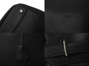 HERMES エルメス ハンドバッグ オータクロア50 ブラウン系 トリヨンクレマンス シルバー金具 □H刻印 美品 中古 4b000060