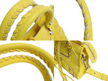 Load image into Gallery viewer, BALENCIAGA バレンシアガ クラシックミニシティ ショルダーバッグ 300295 イエロー レザー シルバー金具 美品 中古 4b000072