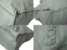 Load image into Gallery viewer, BALENCIAGA バレンシアガ ザ ジャイアント エディターズ シティ カバード ハンドバッグ ミントグリーン レザー 204526 良品 中古 4b000076