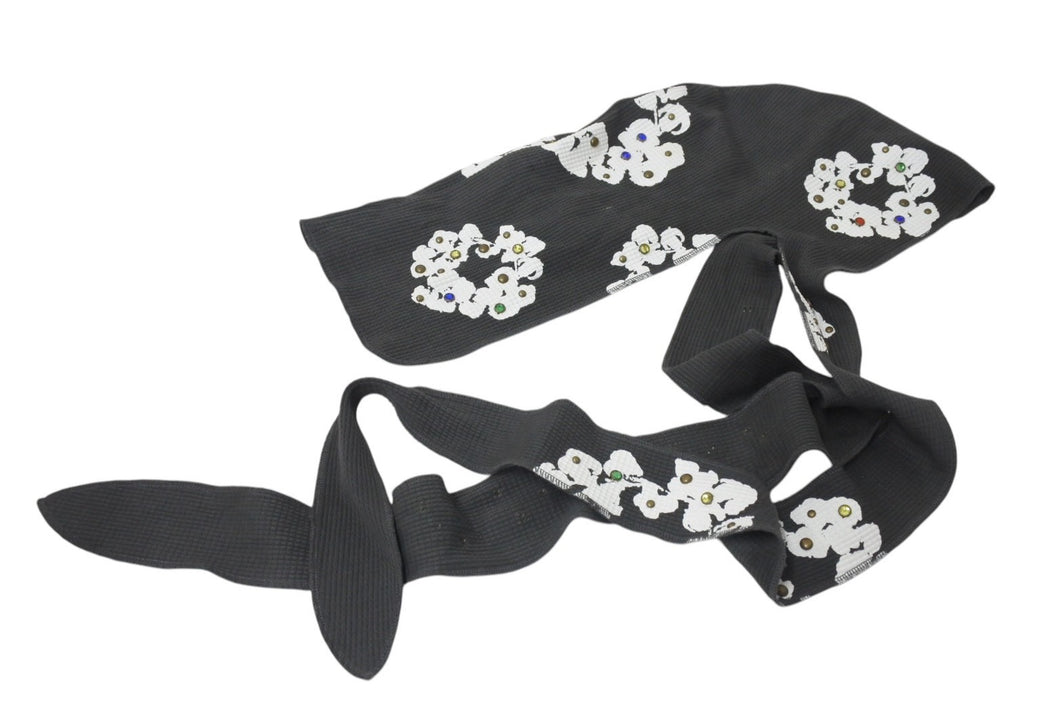 DENIM TEARS デニムティアーズ Rhinestone Cotton Wreath Durag ドゥーラグ 510-010-38 グレー系 ラインストーン 美品 中古 4b000082