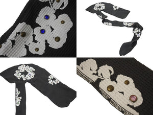 DENIM TEARS デニムティアーズ Rhinestone Cotton Wreath Durag ドゥーラグ 510-010-38 グレー系 ラインストーン 美品 中古 4b000082