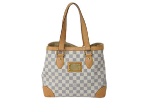 LOUIS VUITTON ルイヴィトン ハンドバッグ N51207 ハムステッドPM CR1039 ホワイト ダミエアズールキャンバス 美品 中古 4b000085
