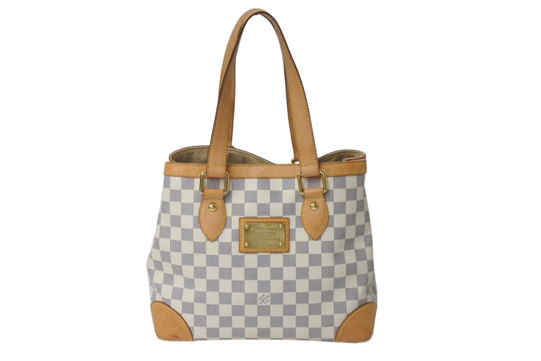 LOUIS VUITTON ルイヴィトン ハンドバッグ N51207 ハムステッドPM CR1039 ホワイト ダミエアズールキャンバス 美品 中古 4b000085