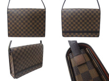Load image into Gallery viewer, LOUIS VUITTON ルイヴィトン ダミエ トライベッカ カレ ワンショルダーバッグ N51161 PVC レザー ブラウン 美品 中古 4b000087