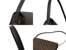 Load image into Gallery viewer, LOUIS VUITTON ルイヴィトン ダミエ トライベッカ カレ ワンショルダーバッグ N51161 PVC レザー ブラウン 美品 中古 4b000087