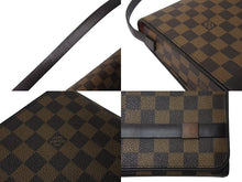 Load image into Gallery viewer, LOUIS VUITTON ルイヴィトン ダミエ トライベッカ カレ ワンショルダーバッグ N51161 PVC レザー ブラウン 美品 中古 4b000087