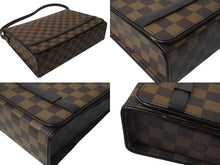 Load image into Gallery viewer, LOUIS VUITTON ルイヴィトン ダミエ トライベッカ カレ ワンショルダーバッグ N51161 PVC レザー ブラウン 美品 中古 4b000087