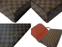Load image into Gallery viewer, LOUIS VUITTON ルイヴィトン ダミエ トライベッカ カレ ワンショルダーバッグ N51161 PVC レザー ブラウン 美品 中古 4b000087