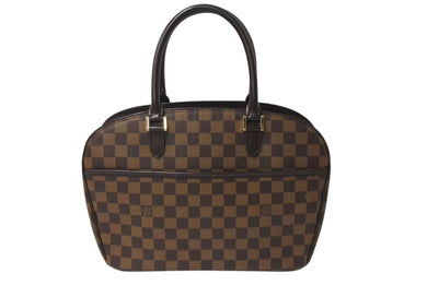 LOUIS VUITTON ルイヴィトン ダミエ サリア オリゾンタル ハンドバッグ PVCコーティングキャンバス N51282 ブラウン 美品 中古 4b000089
