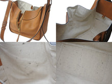 Load image into Gallery viewer, LOEWE ロエベ ハンモックバッグ スモール ２WAY ハンドバッグ ブラウン ソフトグレインカーフ 0691910 ショルダーバッグ 美品 中古 4b000091