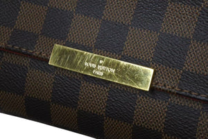 極美品 LOUIS VUITTON ルイヴィトン ショルダーバッグ フェイボリットMM ダミエ N41129 ブラウン ゴールド金具 中古 4b000092