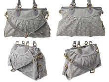 Load image into Gallery viewer, LOUIS VUITTON ルイヴィトン ネオカヴィMM 2WAYハンドバッグ M95837 モノグラムデニム グレー アンティークゴールド 美品 中古 4b000097