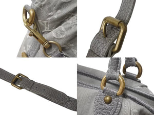LOUIS VUITTON ルイヴィトン ネオカヴィMM 2WAYハンドバッグ M95837 モノグラムデニム グレー アンティークゴールド 美品 中古 4b000097