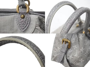 LOUIS VUITTON ルイヴィトン ネオカヴィMM 2WAYハンドバッグ M95837 モノグラムデニム グレー アンティークゴールド 美品 中古 4b000097