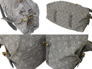 LOUIS VUITTON ルイヴィトン ネオカヴィMM 2WAYハンドバッグ M95837 モノグラムデニム グレー アンティークゴールド 美品 中古 4b000097