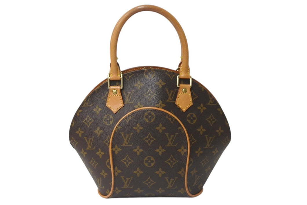 LOUISVUITTON ルイヴィトン エリプスPM ハンドバッグ モノグラム M51127 PVC ヌメ革 ブラウン ゴールド金具 美品 中古 4b000105