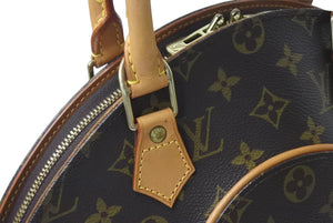 LOUISVUITTON ルイヴィトン エリプスPM ハンドバッグ モノグラム M51127 PVC ヌメ革 ブラウン ゴールド金具 美品 中古 4b000105