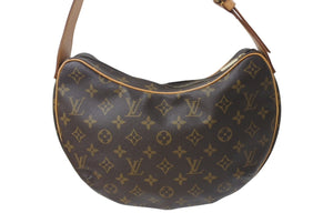 LOUIS VUITTON ルイヴィトン ハンドバッグ クロワッサンMM M51512 モノグラムキャンバス ブラウン 美品 中古 4b000110