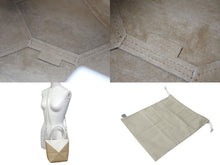Load image into Gallery viewer, LOEWE ロエベ PUZZLE TOTE MINI パズルフォルドトート ミニ トートバッグ A657V25X01 カーフレザー ベージュ ホワイト 美品 中古 4b000113