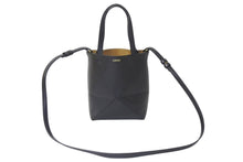 Load image into Gallery viewer, LOEWE ロエベ PUZZLE TOTE MINI パズルフォルドトート ミニ トートバッグ A657V25X01 カーフレザー 2WAY ブラック 美品 中古 4b000114