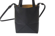 Load image into Gallery viewer, LOEWE ロエベ PUZZLE TOTE MINI パズルフォルドトート ミニ トートバッグ A657V25X01 カーフレザー 2WAY ブラック 美品 中古 4b000114