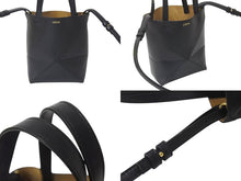 Load image into Gallery viewer, LOEWE ロエベ PUZZLE TOTE MINI パズルフォルドトート ミニ トートバッグ A657V25X01 カーフレザー 2WAY ブラック 美品 中古 4b000114