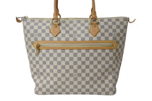 画像をギャラリービューアに読み込む, 極美品 LOUISVUITTON ルイヴィトン サレヤGM トートバッグ ダミエアズール N51184 ダミエキャンバス レザー ホワイト ブラウン 中古 4b000116
