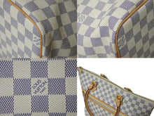 画像をギャラリービューアに読み込む, 極美品 LOUISVUITTON ルイヴィトン サレヤGM トートバッグ ダミエアズール N51184 ダミエキャンバス レザー ホワイト ブラウン 中古 4b000116