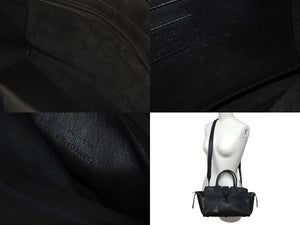 極美品 YVES SAINT LAURENT イブサンローラン ベビー ダウンタウンカバス 2WAYバッグ 436834 レザー ブラック 中古 4b000119