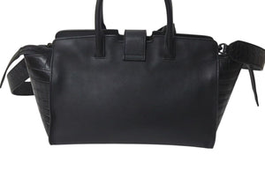 極美品 YVES SAINT LAURENT イブサンローラン ベビー ダウンタウンカバス 2WAYバッグ 436834 レザー ブラック 中古 4b000119