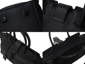 極美品 YVES SAINT LAURENT イブサンローラン ベビー ダウンタウンカバス 2WAYバッグ 436834 レザー ブラック 中古 4b000119