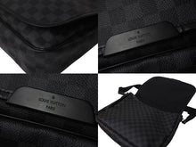 Load image into Gallery viewer, 極美品 LOUIS VUITTON ルイヴィトン ダニエルGM ショルダーバック N58033 ダミエグラフィット シルバー金具 ブラック 中古 4b000121