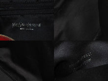 Load image into Gallery viewer, YVES SAINT LAURENT イブサンローラン ハンドバッグ トートバッグ ロゴ 129360 002404 レッド シルバー金具 美品 中古 4b000123