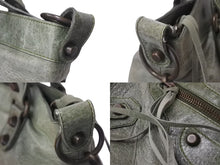 Load image into Gallery viewer, BALENCIAGA バレンシアガ エディターズバッグ The First ザ ファースト 2WAY ハンドバッグ ワンショルダー 103208 レザー グリーン 美品 中古 4b000128