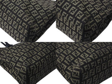 Load image into Gallery viewer, 新品同様 FENDI フェンディ ズッキーノ柄 ハンドバッグ 221158 キャンバス レザー ブラウン ブラックメタル金具 中古 4b000131