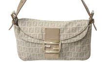 Load image into Gallery viewer, FENDI フェンディ ズッキーノ マンマバケット ハンドバッグ ワンショルダーバッグ ベージュ キャンバス 美品 中古 4b000134