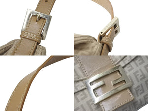FENDI フェンディ ズッキーノ マンマバケット ハンドバッグ ワンショルダーバッグ ベージュ キャンバス 美品 中古 4b000134
