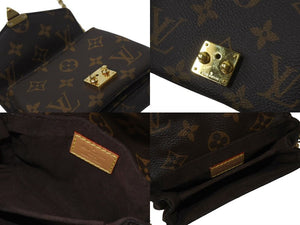 極美品 LOUIS VUITTON ルイヴィトン マイクロメティス ショルダーバッグ M81267 モノグラムキャンバス ブラウン 中古 4b000135