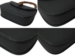 GUCCI グッチ バンブー ハンドバッグ 000 1227 0688 レザー グリーン ゴールド金具 美品 中古 4b000136