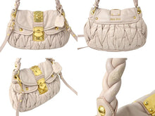 Load image into Gallery viewer, MIUMIU ミュウミュウ ハンドバッグ ショルダーバッグ 2WAYバッグ マテラッセ RR1358 ベージュ系 レザー 良品 中古 4b000140