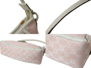 GUCCI グッチ GG柄 アビー ワンショルダーバッグ ピンク キャンバス レザー 130939 ゴールド金具 ロゴ 美品 中古 4b000141