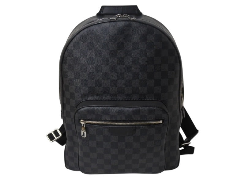 極美品 LOUIS VUITTON ルイヴィトン グラフィット ジョッシュ リュック バックパック ブラック N40365 シルバー金具 中古 4b000145