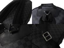 画像をギャラリービューアに読み込む, 極美品 LOUIS VUITTON ルイヴィトン グラフィット ジョッシュ リュック バックパック ブラック N40365 シルバー金具 中古 4b000145