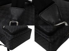 画像をギャラリービューアに読み込む, 極美品 LOUIS VUITTON ルイヴィトン グラフィット ジョッシュ リュック バックパック ブラック N40365 シルバー金具 中古 4b000145