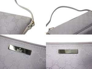 GUCCI グッチ ワンショルダーバッグ アクセサリーポーチ ロゴプレート 07198 2123 GGキャンバス レザー パープル 美品 中古 4b000151