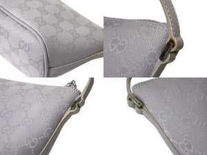 GUCCI グッチ ワンショルダーバッグ アクセサリーポーチ ロゴプレート 07198 2123 GGキャンバス レザー パープル 美品 中古 4b000151