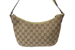 GUCCI グッチ ワンショルダーバッグ ハンドバッグ 32160 2684 GGキャンバス レザー ベージュ ゴールド金具 美品 中古 4b000153